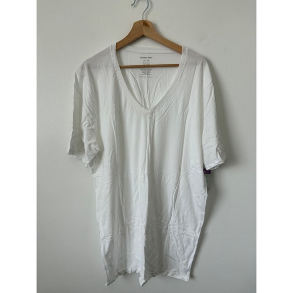 Tommy John Cool Cotton Deep V-Neck Undershirt – White – 2XL - Picture 2 of 5